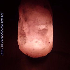 Salt Crystal Night Light Lamp Love Pink Heart 8"